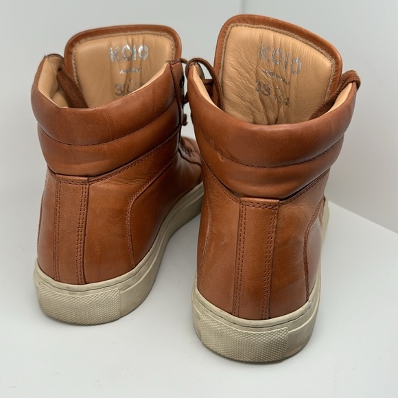 Koio Primo Luna Castagna Hue Brown Men's High-Top Sneakers Shoes Size 38 - Picture 9 of 16